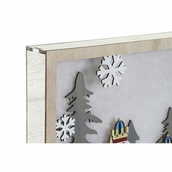 Seinäkoriste DKD Home Decor Pähkinänsärkijä Puu MDF (2 pcs) (30 x 4.5 x 30 cm)