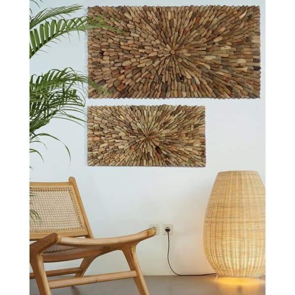 Veggpryd Home ESPRIT Naturell Middelhavet 120 x 10 x 60 cm