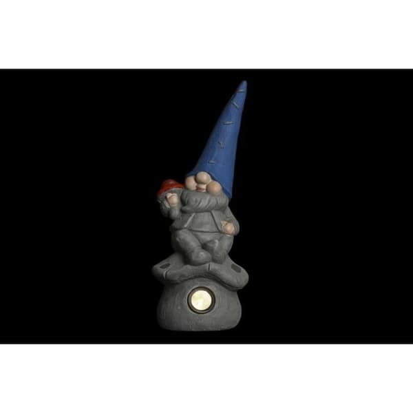 dekorativ figurgnome aluminium 20 x 20 x 50 cm magnesium (2 enheter)