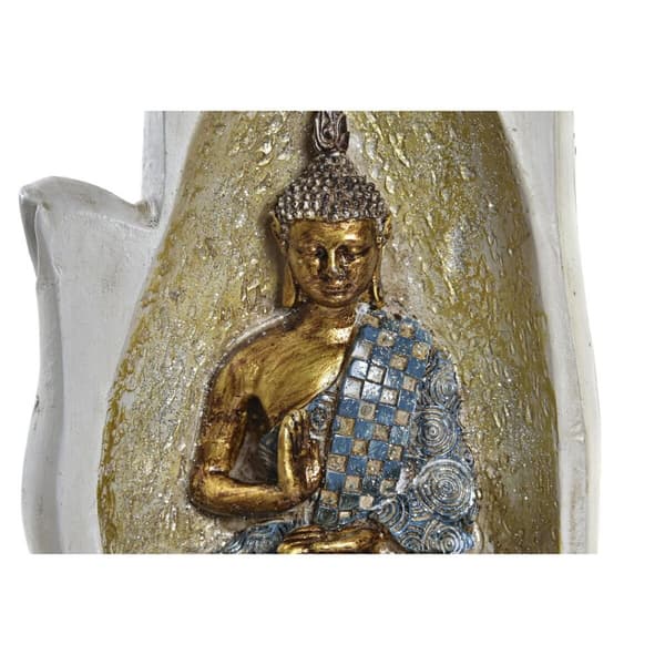 Dekorativ figur DKD Home Decor Grå Gylden Buddha Harpiks (10 x 7,2 x 20,9 cm) (2 enheder)