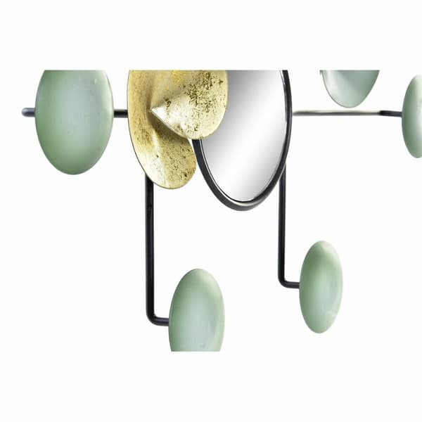 Väggdekoration DKD Home Decor Speglar Blad Gyllene Metall Mint Orientalisk (45 x 3 x 30 cm)