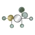 Miniatyrbillede 1 af 3: Vægdekoration DKD Home Decor Spejl Ark Gylden Metal Mint Orientalsk (45 x 3 x 30 cm)