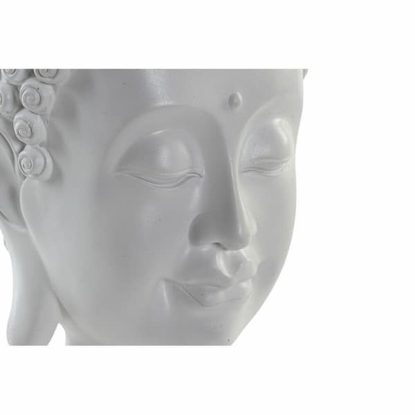 Dekorativ figur DKD Home Decor Buddha Hvid Harpiks (20 x 20 x 30 cm)