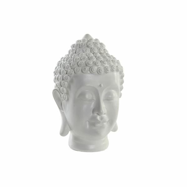 Dekorativ figur DKD Home Decor Buddha Hvid Harpiks (20 x 20 x 30 cm)