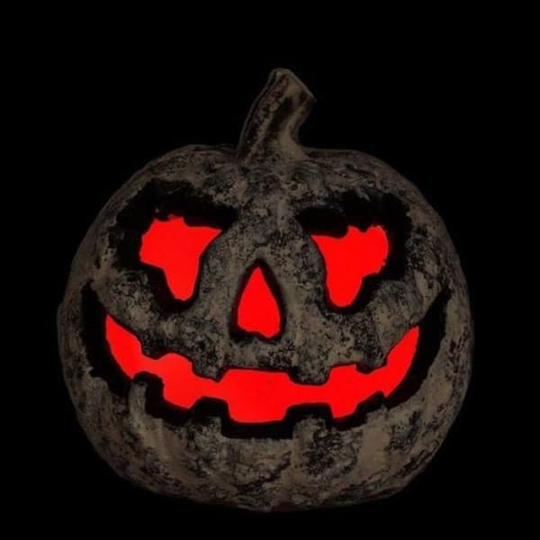 Dekorativ Figur (21 x 17 cm) Grå Pumpa - - - BigBuy Karneval