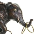Miniatyrbild 3 av 3: dekorativ elefantfigur av metallharts (31 x 13 x 41 cm)