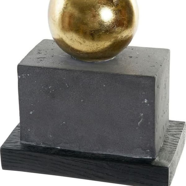 dekorativ elefantfigur av metallharts (31 x 13 x 41 cm)