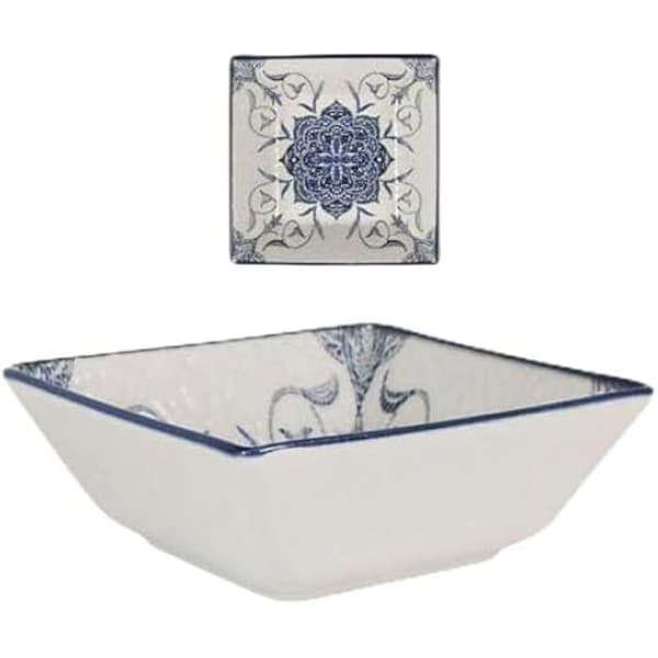 Skål - LA MEDITERRÁNEA - Rosetta - Porslin - Flerfärgad - 13 x 13 x 5 cm