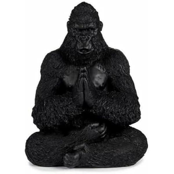Dekorativ figur - PRESENTDEKOR - Gorilla Yoga - Svart - 16 x 28 x 22 cm - 4 enheter