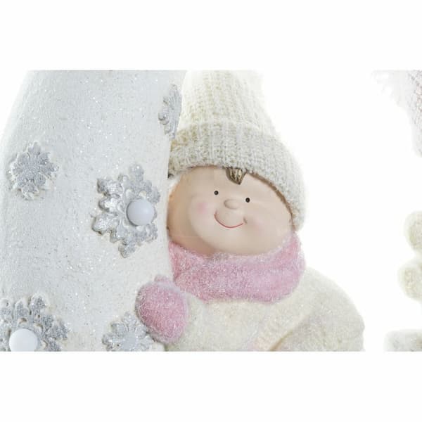 Dekorativ figur DKD Home Decor Hvid Pink Måne 31 x 20 x 43 cm (2 enheder)