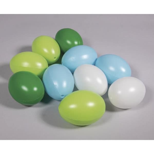 Plastägg, 6cm ø, blågröna