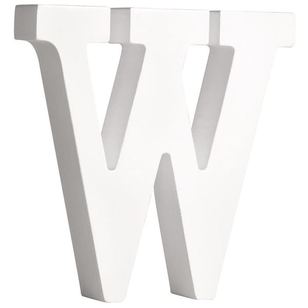 Dekorativ bokstav - Rayher - W - MDF Vit - 11 cm - Väggdekoration