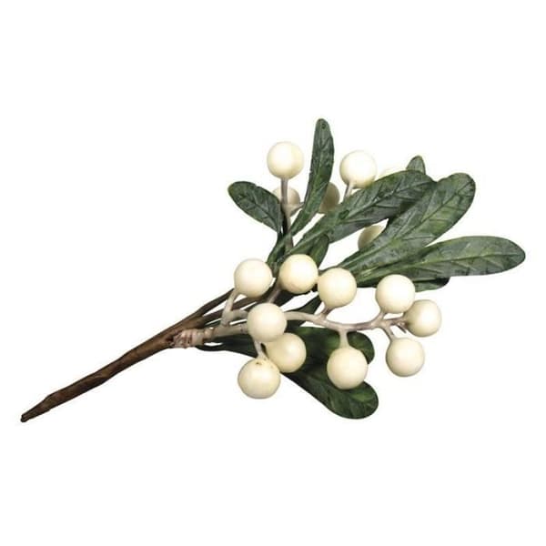 Dekorativa tillbehör - RAHYER - Mistelkvist - Grön - Växt - 16 cm