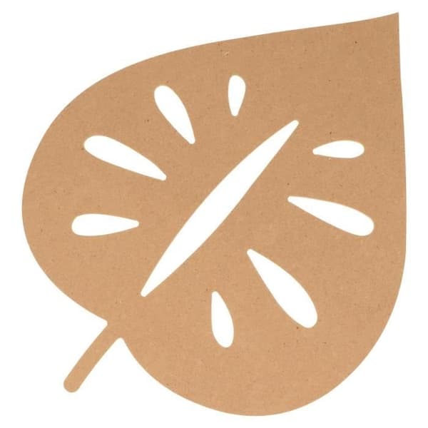 Tropiskt blad i MDF trä 25 cm