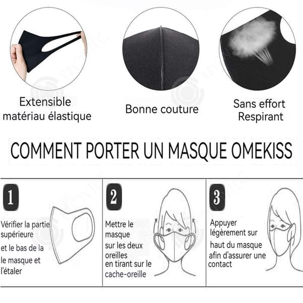 INN Masque 12pcs Dekorationsobjekt Dekorativt Objekt Återanvändbar Andningsbar Tvättbar Svart Tredimensionell Prydnad Mask Dekorativ