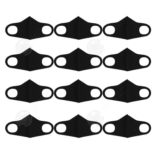 INN Masque 12pcs Dekorationsobjekt Dekorativt Objekt Återanvändbar Andningsbar Tvättbar Svart Tredimensionell Prydnad Mask Dekorativ