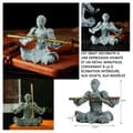 Miniatyrbild 3 av 4: INN Ornament 16,5x15x8cm grön sandsten Sun Wukong mytologisk gud svart Buddha apa skrivbordsprydnad landskap små dekorativa föremål
