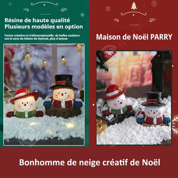 INN Ornament 11x10,7x9,5cm vinter jul snögubbe hantverk atmosfär presenter jubileumsdekoration små dekorativa föremål