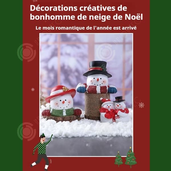 INN Ornament 11x10,7x9,5cm vinter jul snögubbe hantverk atmosfär presenter jubileumsdekoration små dekorativa föremål