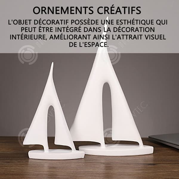 INN Ornament 30x19cm segelbåt modern enkel harts prydnad vardagsrum skyltfönster dekoration presenter små dekorativa föremål