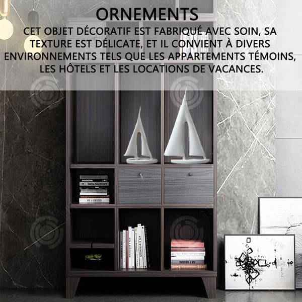 INN Ornament 30x19cm segelbåt modern enkel harts prydnad vardagsrum skyltfönster dekoration presenter små dekorativa föremål