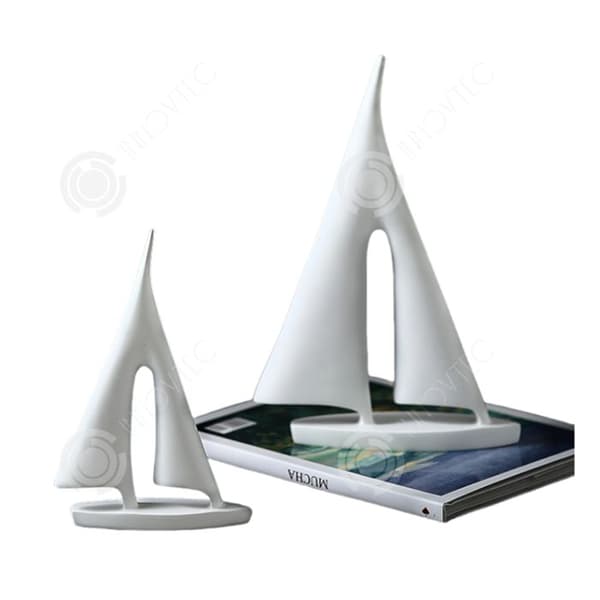 INN Ornament 30x19cm segelbåt modern enkel harts prydnad vardagsrum skyltfönster dekoration presenter små dekorativa föremål