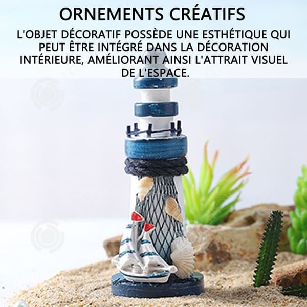 INN Ornament 13,5x5cm, minifyr i medelhavsstil med havsutsikt rumsdekoration små dekorativa föremål