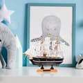 Miniatyrbild 3 av 4: INN Ornaments 3,5x16x14cm ornament av medelhavssegelbåtar simulering av montrar av små träbåtar små dekorativa föremål