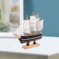 Miniatyrbild 4 av 4: INN Ornaments 3,5x16x14cm ornament av medelhavssegelbåtar simulering av montrar av små träbåtar små dekorativa föremål