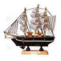Miniatyrbild 1 av 4: INN Ornaments 3,5x16x14cm ornament av medelhavssegelbåtar simulering av montrar av små träbåtar små dekorativa föremål