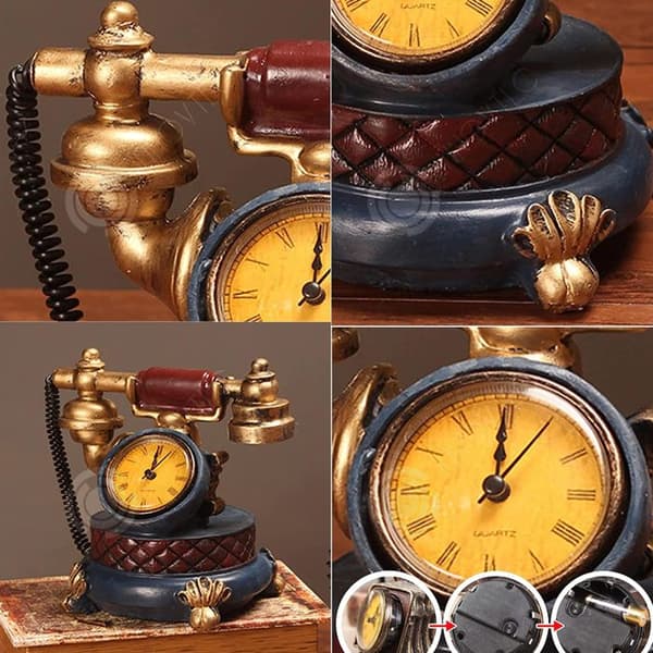 INN Ornaments 16,5x17x12,5cm vintage telefon prydnad hem vardagsrum butik skrivbord nostalgi prydnad små dekorativa föremål