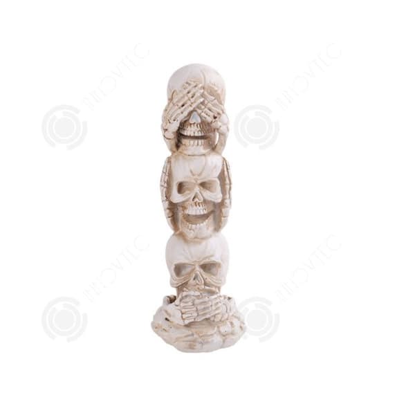INN Ornament 19,5x7x7,5cm Halloween dödskalle dekorationer fest festival atmosfär dekorationer tillbehör små dekorativa föremål