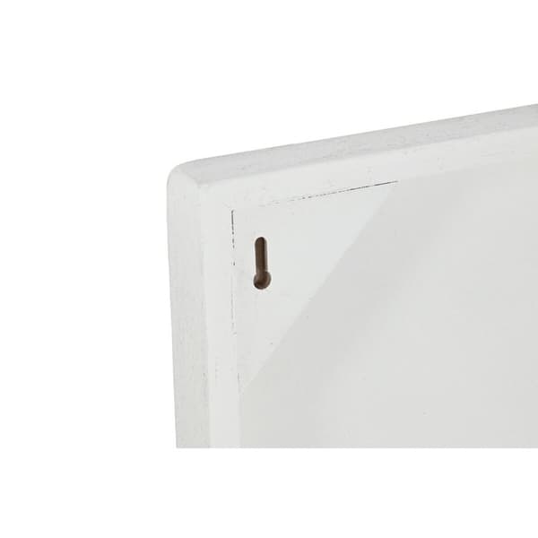 Seinäkoriste Home ESPRIT Valkoinen Moderni 80 x 4 x 80 cm (2 osaa)