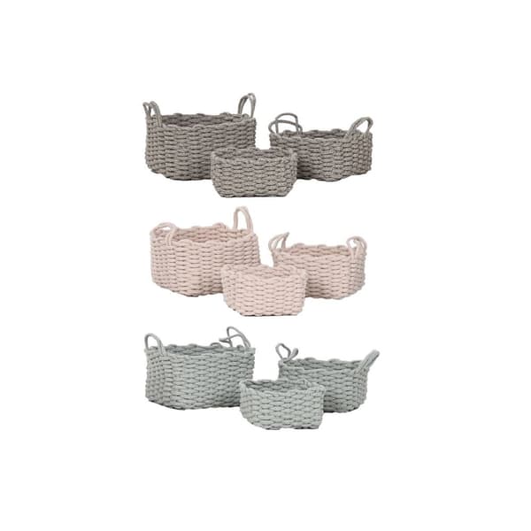 Korg - set Home ESPRIT Grön Beige Rosa Snöre (3 Delar) (3 antal)