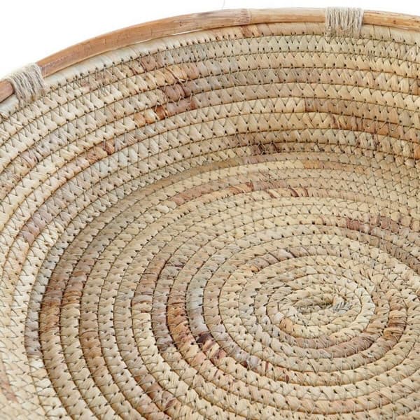 Bordsdekoration DKD Home Decor 42 x 42 x 8 cm Naturell Brun Tropiskt