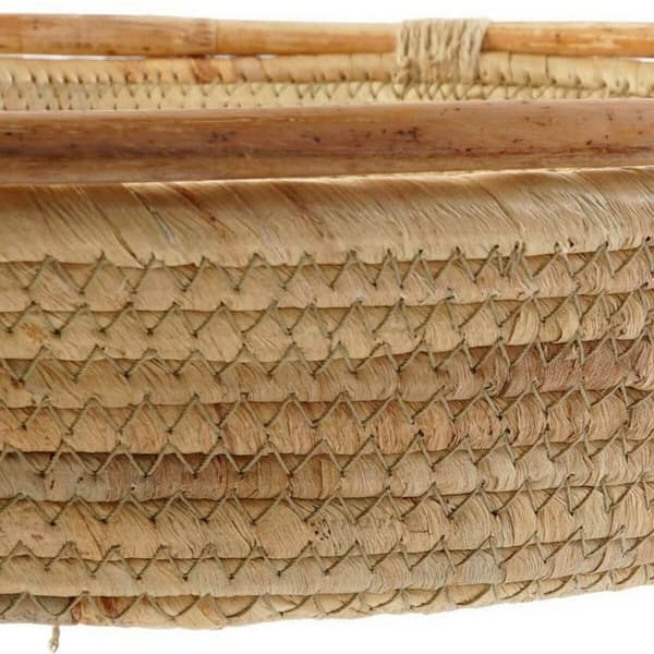 Bordsdekoration DKD Home Decor 42 x 42 x 8 cm Naturell Brun Tropiskt