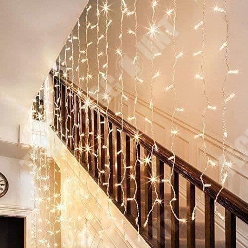 TD® 6m*3m Gardinljus, LED Fairy Lights, 8 lägen, 594 LEDs, Varmvitt Ljus Mood Lamp