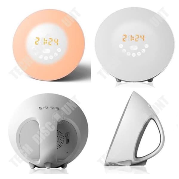 TD® Wake Up Light, Väckarklocka Nattljus RGB LED USB-kabel Touch Control Multi-Mode Soluppgång/Solnedgång/Snooze/FM-radio