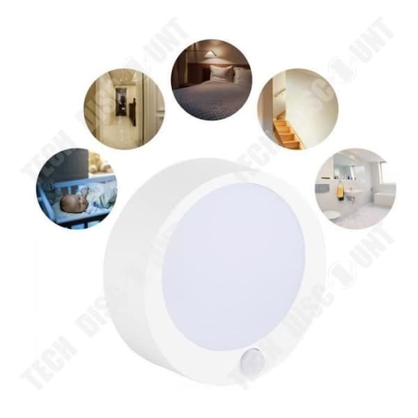 TD® 9 LED trådlös batteridriven nattljusrörelsesensor (vitt ljus)