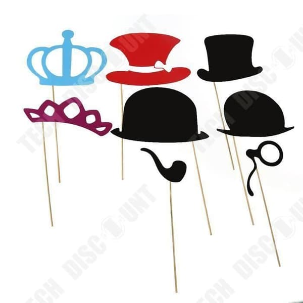 TD® Paper Party Prop Kit Skägg Fickglasögon Fotomasker Rolig festdekoration 60-delat set Julfest