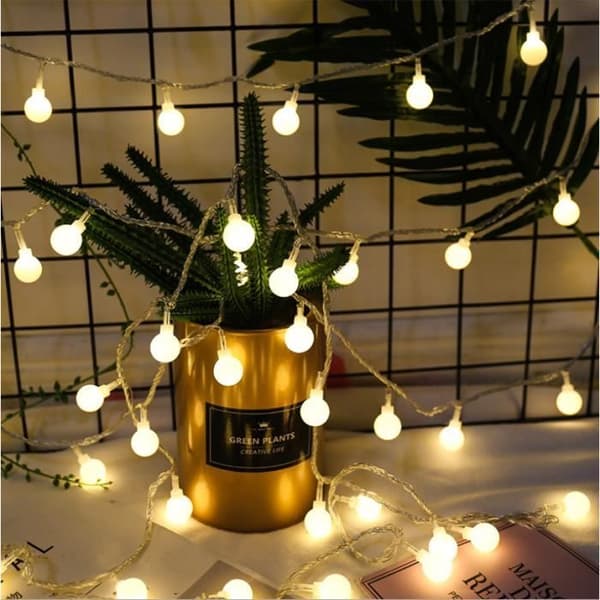 TD® 5M batteridrivna LED Fairy Lights 50 bollar varmvita - 8 ljuslägen - Dekorativ girlangfest Bröllop jul nyår