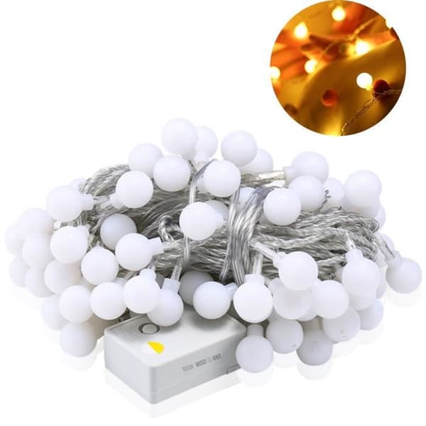 TD® 5M batteridrivna LED Fairy Lights 50 bollar varmvita - 8 ljuslägen - Dekorativ girlangfest Bröllop jul nyår