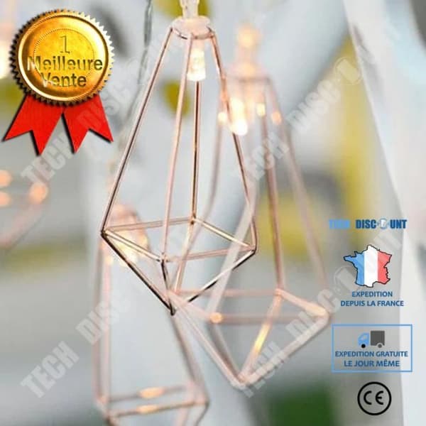 TD® LED String Lights Geometriska String Lights -1,5M 10 LEDs Batteridriven för jul Halloween Bröllopsfest Ja