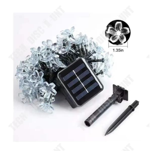 TD® LED string light Vattentät solcellslampa fairy light utomhusbelysning 7M 100 LED - Modell: Lila 7m 50 LED