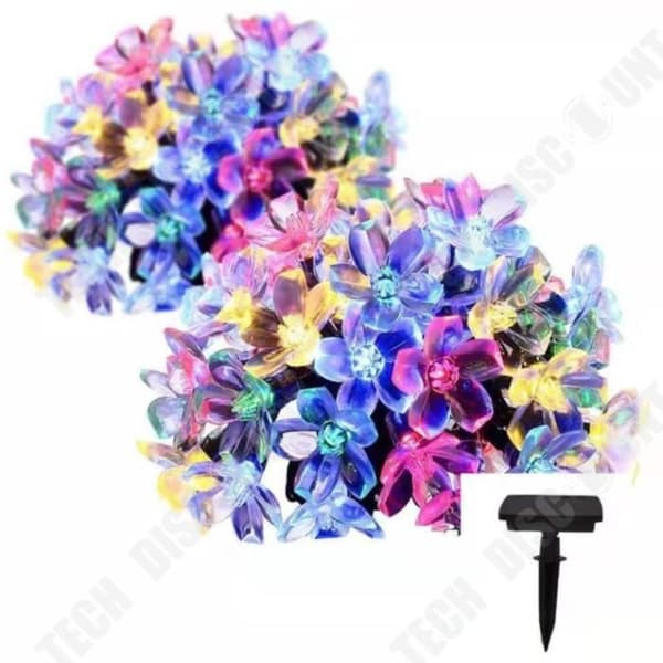 TD® LED string light Vattentät solcellslampa fairy light utomhusbelysning 7M 100 LED - Modell: Lila 7m 50 LED