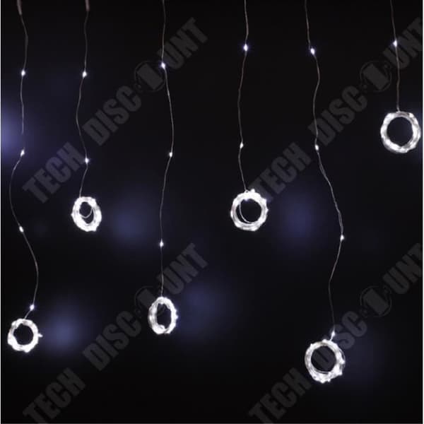 TD® Ljusridå, LED-ljusgirlanger 3m*3m, Fönsterdekoration, Jul, Bröllop, Födelsedag, Hem, IP55 Kallvit