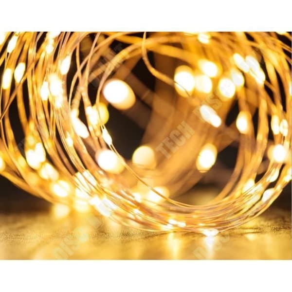 TD® LED String Lights 5-10-20-30-40-50M Solar String Lights Koppartråd Garland - Modell: Röd 20M 200LED
