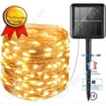 Miniatyrbild 2 av 4: TD® LED String Lights 5-10-20-30-40-50M Solar String Lights Koppartråd Garland - Modell: Röd 20M 200LED