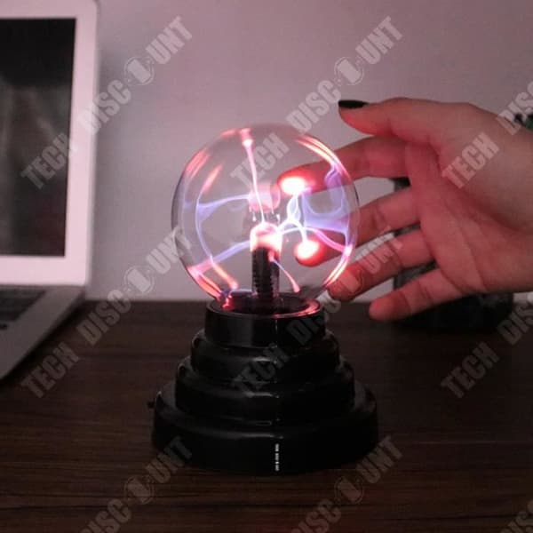 TD® jonisk lampa i självlysande kristallkula för dekoration och rena atmosfären i sovrummet kontor dämpad atmosfär blixtnedslag