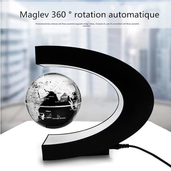 Dekoration - C-form - Lysande glob - Magnetisk levitation - LED - Interiör